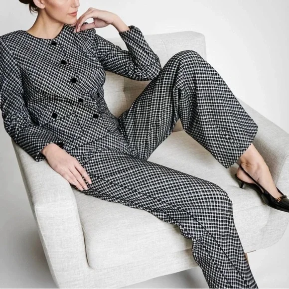 SPANX Ponte Plaid Jacquard Lady Jacket - Picture 3 of 16